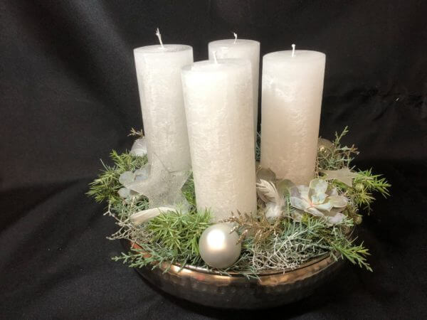 Advents-Schale Weiss